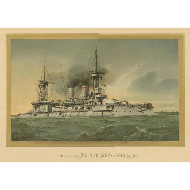 1900 - 1909 SMS Kurfürst Friedrich Wilhelm, 1903, Paper For Sale - Image 5 of 7