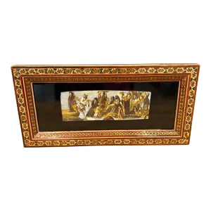 Vintage Persian Handmade Khatam Frame W/ Moses Crossing