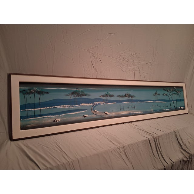 Amazing, Hand Painted, "Originals by Carlo" Framed Art. This piece has splendid use of color with minimalist like accents....