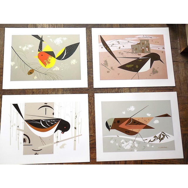 Abstract Vintage Charley Harper Modernist Abstracted Bird Lithographs (7.6" X 6.3") - Set of 9 For Sale - Image 3 of 11