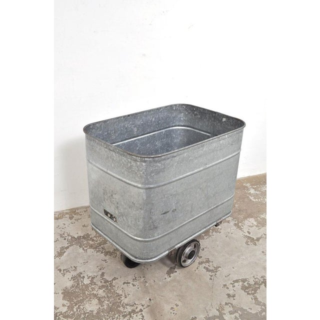 Metal Vintage Zinc Cart, 1990s For Sale - Image 7 of 8