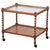Brown English Tea Bar Cart in Oak with Twisted Legs and Glass Top, 1950s For Sale - Image 8 of 8
