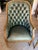 Cerulean Pair of Hancock & Moore Classic Tufted Leather Bergere Chairs For Sale - Image 8 of 11