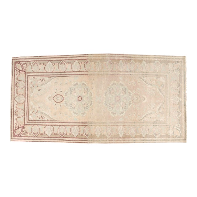 Mid 20th Century Anatolian Tan Colour Wool Carpet For Sale