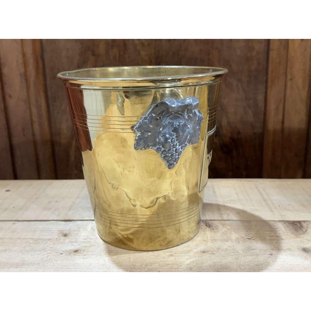 Brass Champagne Bucket by George Goulet Reims, 1930s For Sale - Image 6 of 7