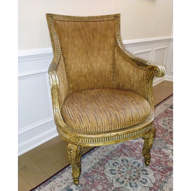 Elevate Your Living Space With a Pair of Rare French Neoclassical Design Louis XVI Style Bergères For Sale - Image 9 of 9