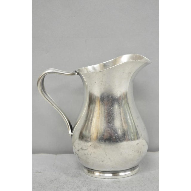 Vintage 1940s Us Navy Reed & Barton Silver Plated Soldered Small Creamer Pitcher For Sale - Image 13 of 14