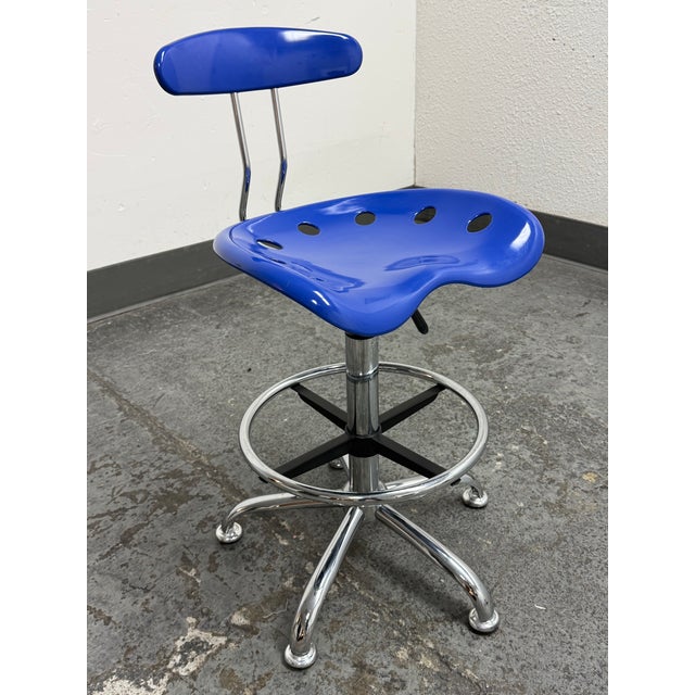 Industrial Flash Furniture Tractor Seat Adjustable Drafting Stool For Sale - Image 3 of 12
