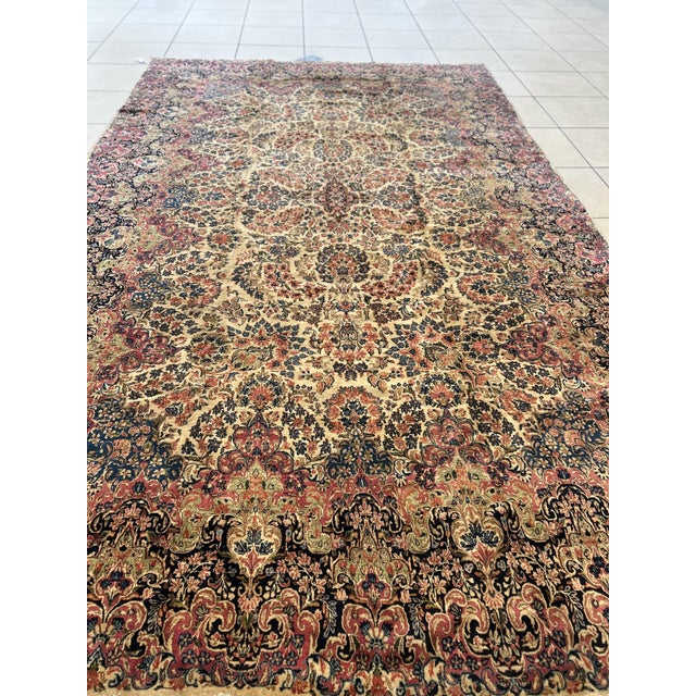 1940's Vintage Lavar Kerman Rug-9'9" X 16' For Sale - Image 10 of 11