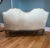 Early 20th Century Antique French Louis XV Style Hand-Carved Upholstered Loveseat With Down Cushion For Sale - Image 5 of 9