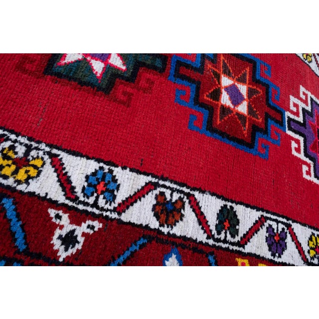 Vintage Colorful Turkish Herki Runner Rug 2'6" X 12'4" For Sale In Philadelphia - Image 6 of 13