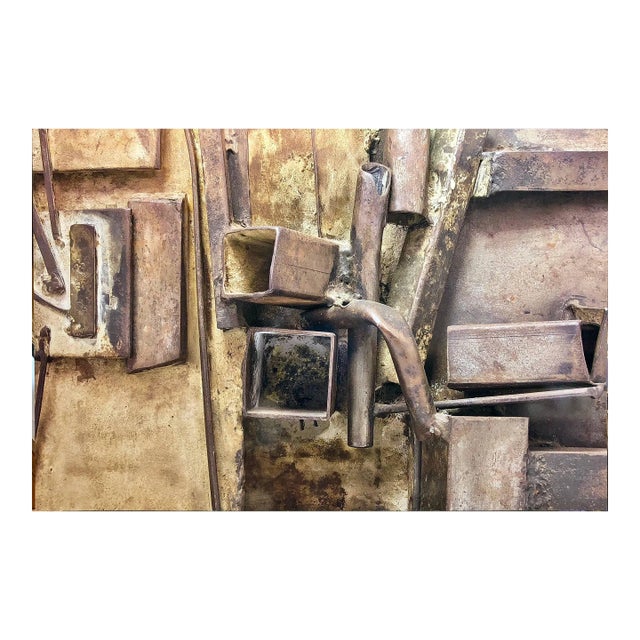 Unknown, Large Mounted Abstract Color Photograph Sculpture Detail For Sale