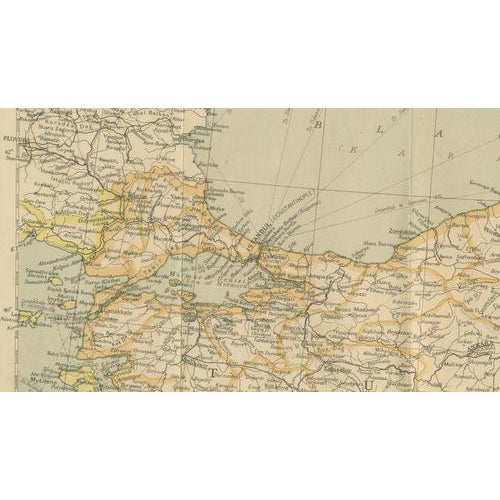 Philips Imperial Map of Turkey with Syria and Iraq and Transcaucasia, 1920s For Sale - Image 4 of 13
