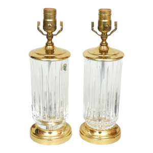 Carina Waterford Crystal Table Lamps, a Pair