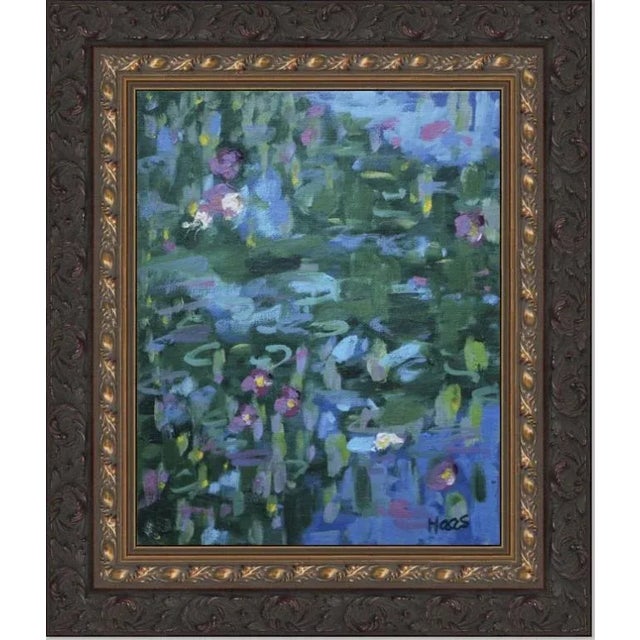 "Three White Lilies" Contemporary Impressionist Style Oil Painting For Sale - Image 9 of 10