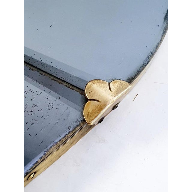 Large Mid-Century Modern Butterfly Wall Mirror, Italy, 1950s For Sale - Image 6 of 14