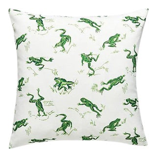 The House of Scalamandré Calabasas Cnty Outdoor Pillow, Snap Pea For Sale