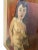 Vintage Oil Pastel Drawing on Paper of a Nude Woman Circa 1950’s, Framed For Sale - Image 11 of 12