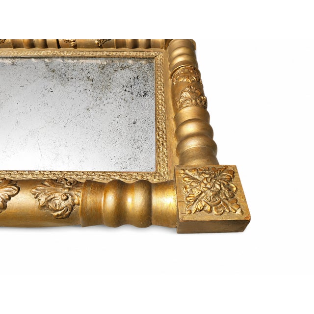 American 19th Century American Empire Giltwood Split Baluster Wall Mirror For Sale - Image 3 of 17