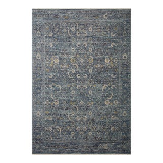 Jean Stoffer x Loloi Bradbury Ocean / Gold 7'-10" x 10' Area Rug For Sale