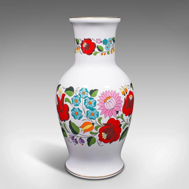 1980s Large Vintage Hungarian Ceramic Flower Vase For Sale - Image 13 of 13