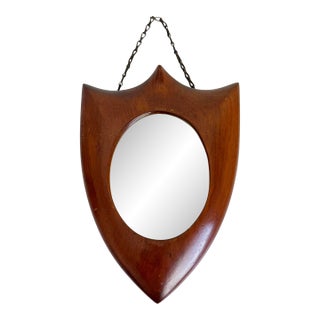 1930s Italian Deco Style Shield Wall Mirror For Sale