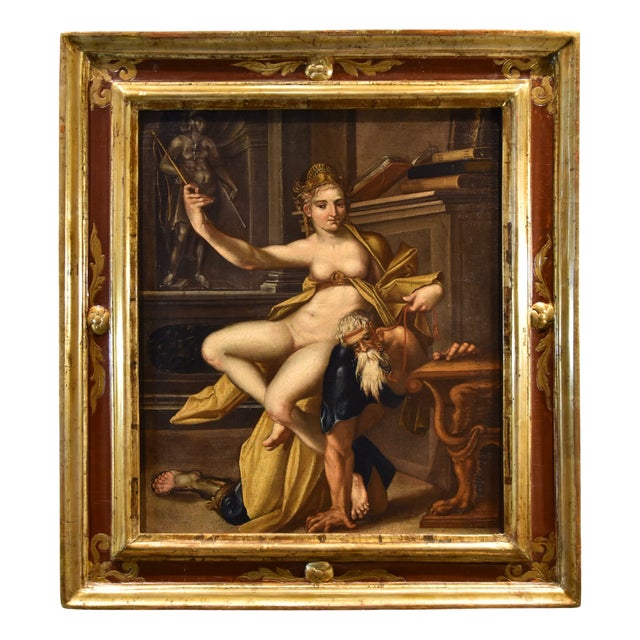 Bartholomäus Spranger, Aristotle & Phyllis, 1500s-1600s, Oil on Canvas For Sale