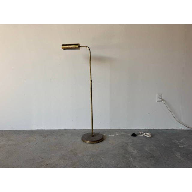 1970s Mid-Century Modern Koch & Lowy–Style Adjustable Brass Floor Lamp/ Sold For Sale - Image 4 of 12
