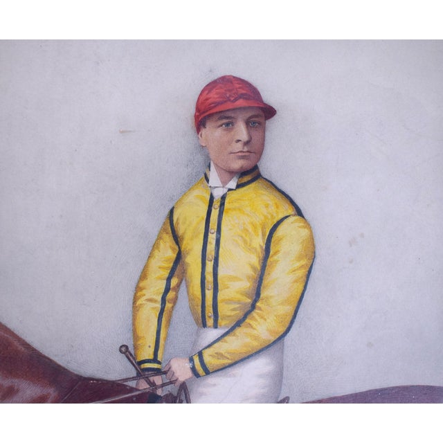 Jockey W/ Yellow Silks/ Red Cap Watercolour by Joshua Dighton (British, 1831-1908) For Sale - Image 4 of 5
