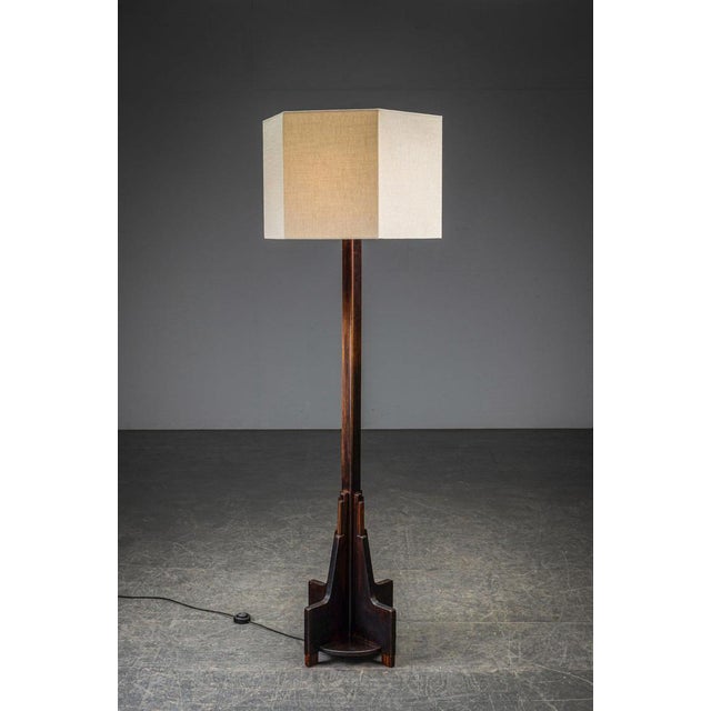 1920s Amsterdam School Standing Lamp I have official proof of authenticity such as vintage catalogs, designer records, or...