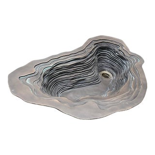 Vintage Patinated Bronze Sink For Sale