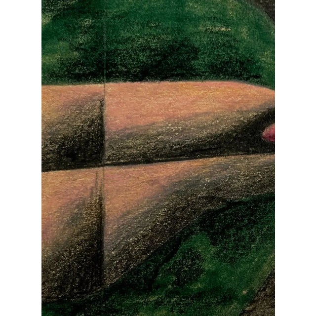 Bill Shields "Micro Biomorphic Abstract Drawing III" 1990's Pastel, pencil on paper affixed to mat board Site measures...