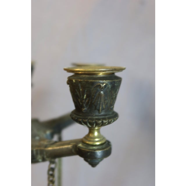 Bronze Candelabra in the Style of Barbedienne, Set of 2 For Sale - Image 5 of 10