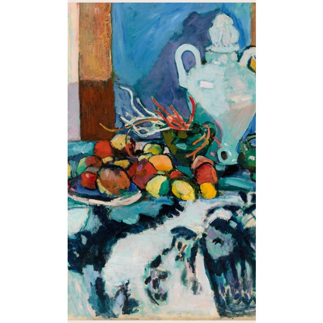 Not Yet Made - Made To Order 1907 Colorful Blue Fruit Still Life Art Print, Fauvist Kitchen Wall Art by Henri Matisse - 48" X 36" For Sale - Image 5 of 7