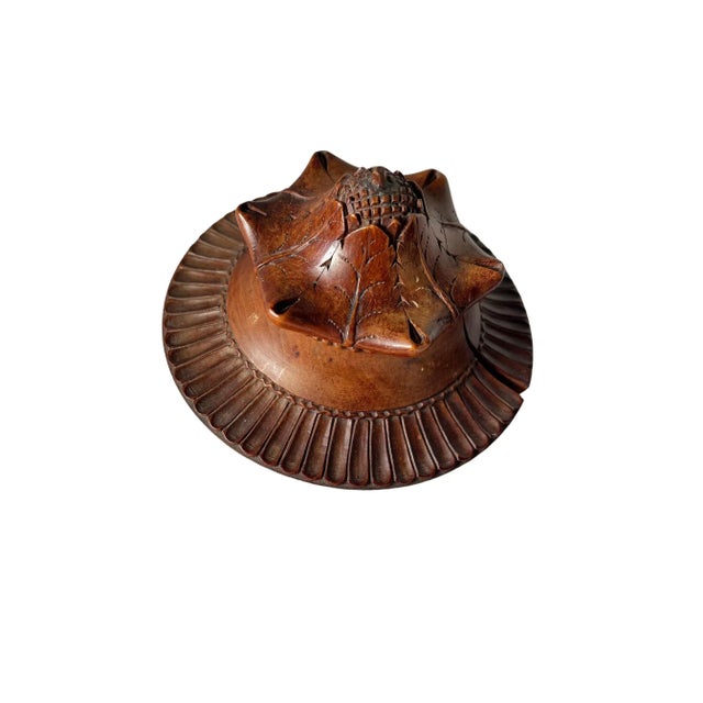 Wood Carved Wood Cup With Lid Circa 1800 For Sale - Image 7 of 12