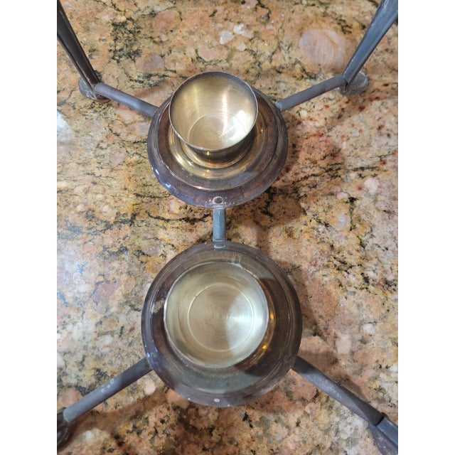 Silver Vintage Sheridan Chafing Dish Stand For Sale - Image 8 of 12