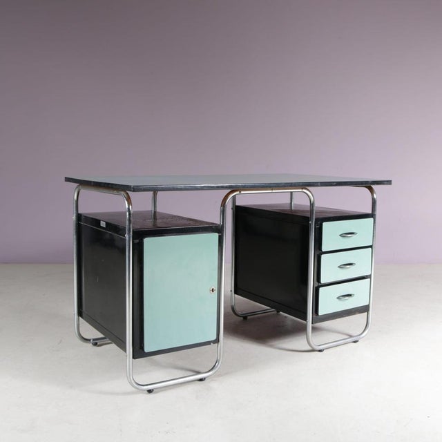 Bauhaus Style Desk from Torck, Belgium, 1950s For Sale - Image 3 of 15