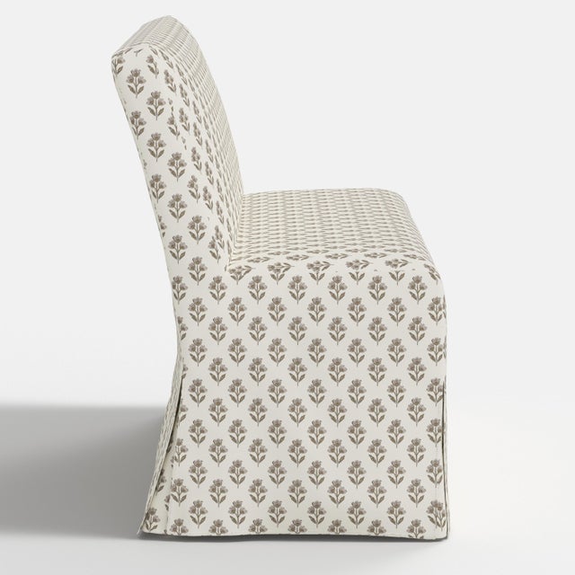 Stoffer Home x Cloth & Company Lindy Slipcover Dining Banquette in Francie Floral Mauve For Sale In Chicago - Image 6 of 7