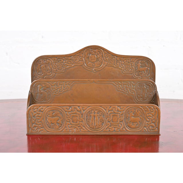 Tiffany Studios New York Zodiac Bronze Letter Rack For Sale - Image 12 of 12