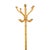 Boho Chic Large Standing Rattan Coat Rack in Brass, 1970s For Sale - Image 3 of 14