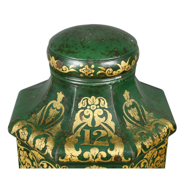 Victorian Tole Teacannisters - a Pair For Sale - Image 12 of 13