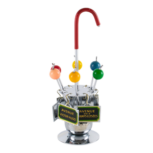 Modernist Chrome Barware Cocktail Picks and Glass Markers