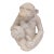 Large Vintage Italian White Glazed Pottery Chimpanzee Statuette For Sale