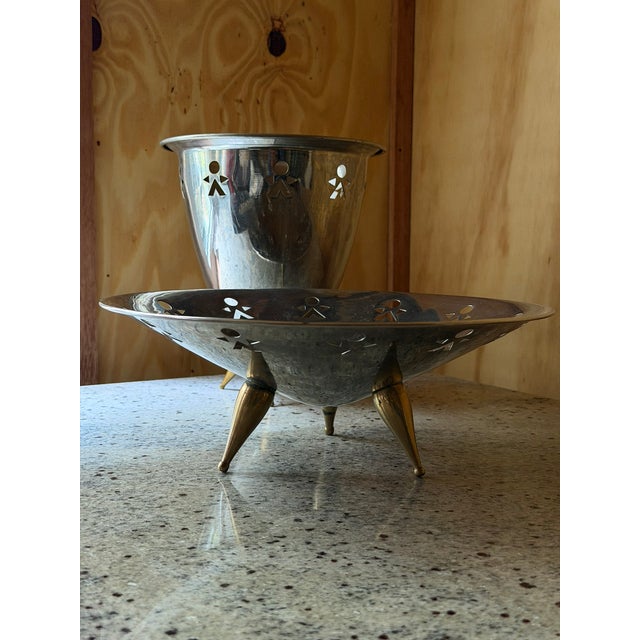 Vintage Ice Bucket & Bowl Set by Alessi Girotondo, 1989, Set of 2 For Sale - Image 13 of 17