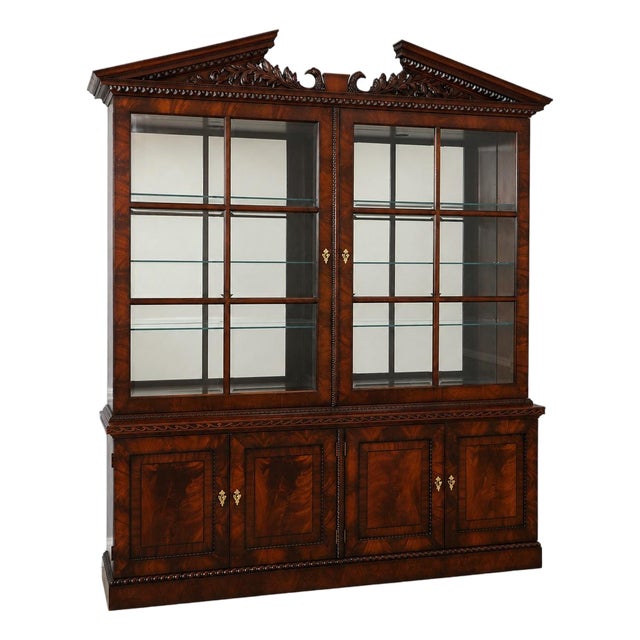 Henredon Large Sliding Glass Door Breakfront For Sale