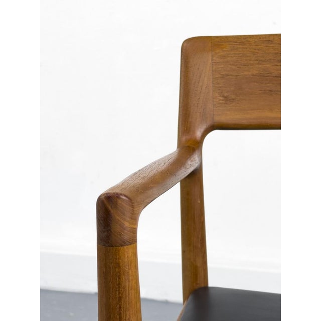 Danish Teak and Leather Armchair by J. Nørgaard for Nørgaards Møbelfabrik, 1960s For Sale - Image 17 of 18