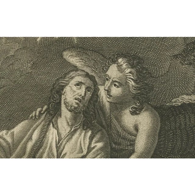 Em. Roberts, Christ Praying in Gethsemane Engraving Luke XXII Garden of Olives, 1735, Print For Sale - Image 6 of 10