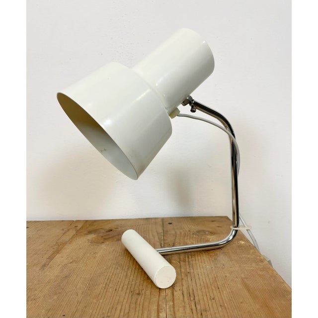 Mid-Century Modern White Table Lamp by Josef Hurka for Napako, 1960s For Sale - Image 3 of 16