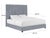 2020s Arabelle Grey Velvet Queen Bed For Sale - Image 5 of 7