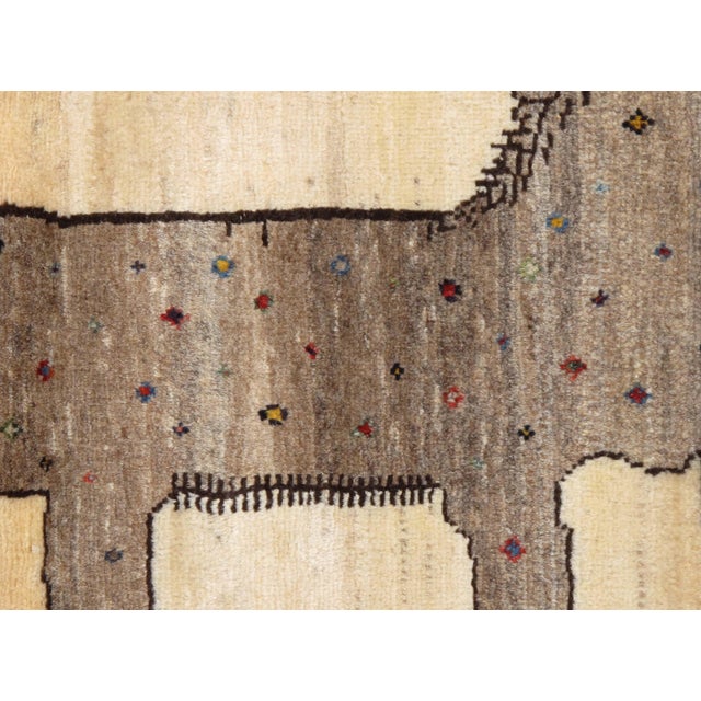 Persian Vintage Hand-Knotted Persian Gabbeh Rug For Sale - Image 3 of 6